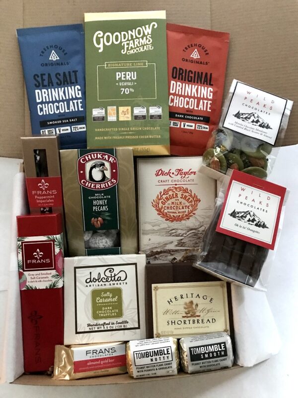 Chocolate Gratitude - $130- gift box with holiday chocolates