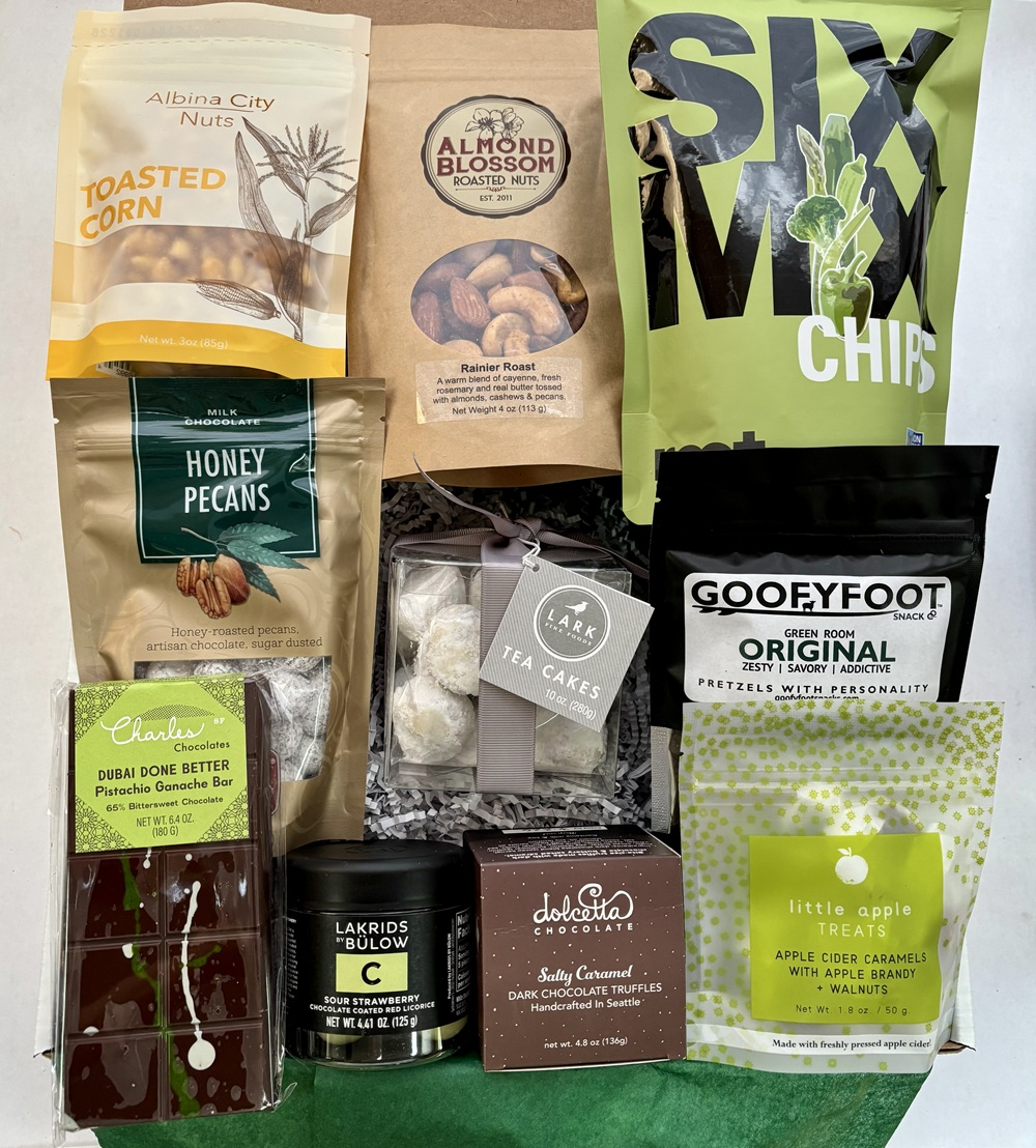 Holiday Munch Box - $100-contents-blue color scheme