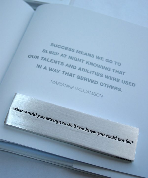 bumbleBdesign - Here's To You book - success quote - What would attempt...paperweight