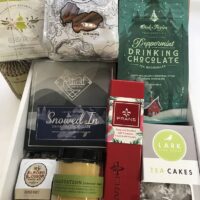 Winter Warmer Box-$105 - warming hot chocolate, teas, beeswax candle, spiced nuts & more snacks - holiday gift