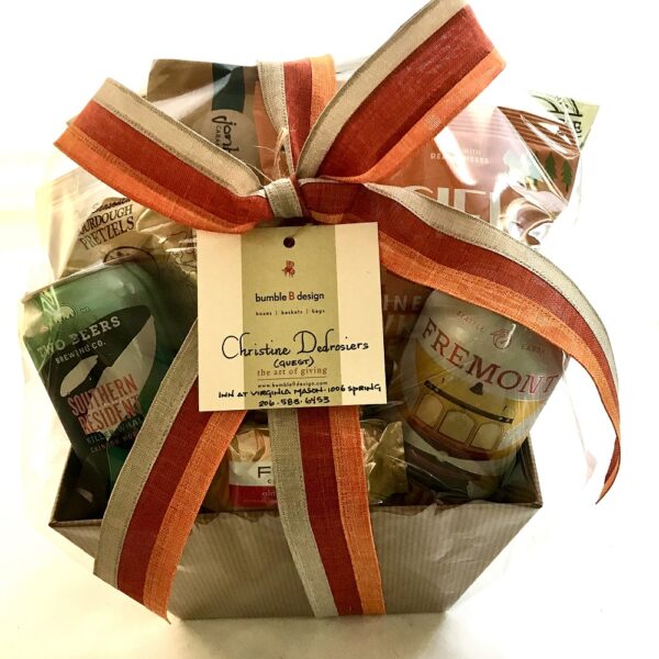 Beer Gift Basket -contains beers & snacks