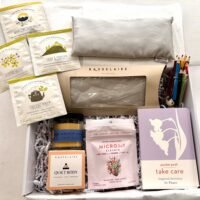 Serenity Box -standard version-organic teas, eye pillow, beeswax candle, serenity activity book, bath fizzie, & more