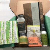 Forest Bath Box - $85 - large: with all-natural bath salts, cedarwood soap, beeswax "Meditation" candle, Outside In journal, & organic teas