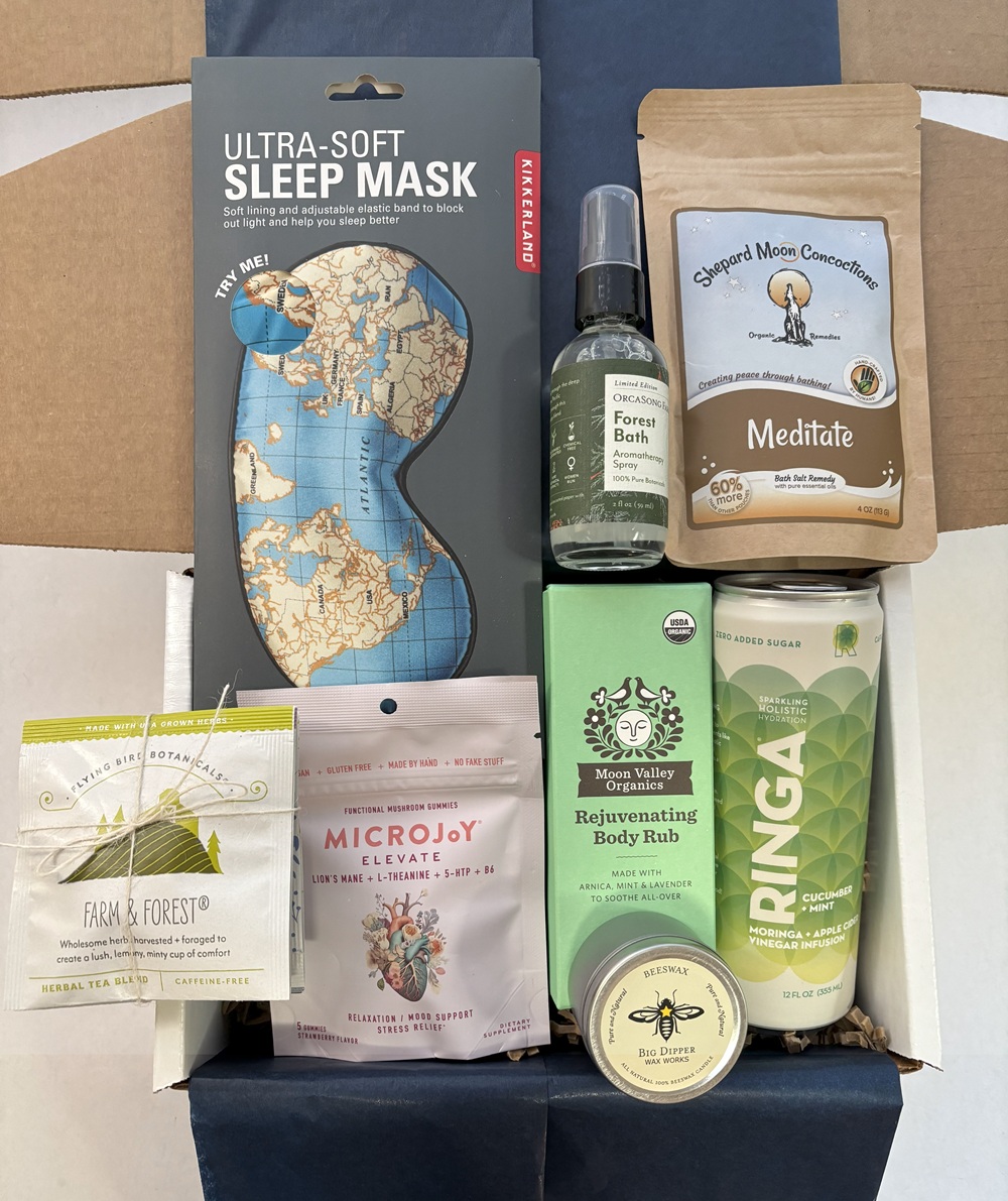 Relaxation Box - $85 -blue green colors